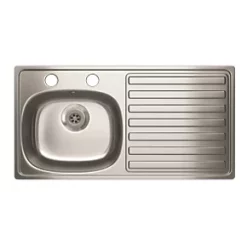 Carron Phoenix 1 Bowl Stainless Steel Kitchen Sink 940 x 485mm