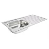 1 Bowl Stainless Steel Kitchen Sink & Drainer 940 x 490mm -Cabinet Hardware shop 1153K P