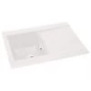 Abode Aspekt 1 Bowl Granite Composite Kitchen Sink White Reversible 716 x 500mm
