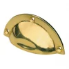 Shell Drawer Pull 90mm Polished Brass 1 Shell Drawer Pull 90mm Polished Brass -Cabinet Hardware shop 12211 P