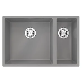 ETAL Comite 1.5 Bowl Granite Composite Kitchen Sink Matt Grey Left-Hand 670 x 440mm 4 ETAL Comite 1.5 Bowl Granite Composite Kitchen Sink Matt Grey Left-Hand 670 x 440mm - Image 2