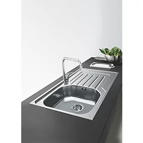 Carron Phoenix Onda 1 Bowl Stainless Steel Reversible Sink & Drainer 860 x 500mm 5 Carron Phoenix Onda 1 Bowl Stainless Steel Reversible Sink & Drainer 860 x 500mm - Image 3