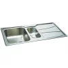 Carron Phoenix Zeta 1.5 Bowl Stainless Steel Reversible Inset Sink & Drainer 1030 x 510mm