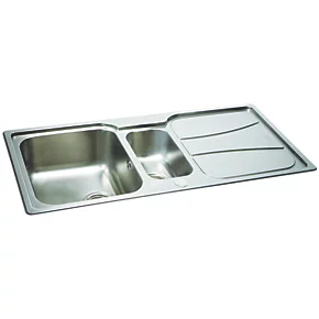 Carron Phoenix Zeta 1.5 Bowl Stainless Steel Reversible Inset Sink & Drainer 1030 x 510mm 3 Carron Phoenix Zeta 1.5 Bowl Stainless Steel Reversible Inset Sink & Drainer 1030 x 510mm