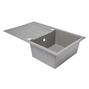 1 Bowl Plastic & Resin Kitchen Sink & Drainer Grey Reversible 800 x 500mm 5 1 Bowl Plastic & Resin Kitchen Sink & Drainer Grey Reversible 800 x 500mm - Image 3