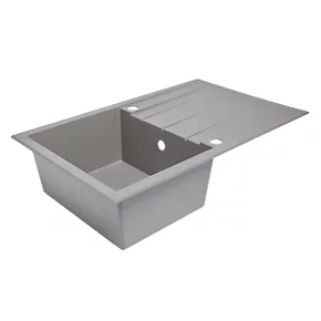 1 Bowl Plastic & Resin Kitchen Sink & Drainer Grey Reversible 800 x 500mm 3 1 Bowl Plastic & Resin Kitchen Sink & Drainer Grey Reversible 800 x 500mm