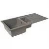 1.5 Bowl Plastic & Resin Kitchen Sink & Drainer Grey Reversible 1000 x 500mm -Cabinet Hardware shop 1661K P