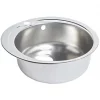1 Bowl Stainless Steel Round Kitchen Sink 485 x 485mm -Cabinet Hardware shop 1909K P