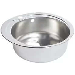 1 Bowl Stainless Steel Round Kitchen Sink 485 x 485mm