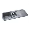 Abode Dune 1.5 Bowl Granite Composite Kitchen Sink Grey Metallic Reversible 1000 x 500mm -Cabinet Hardware shop 198RK P