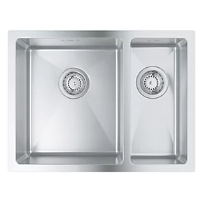 Grohe K700U Left Handed 1.5 Bowl Stainless Steel Undermount Sink 595 x 450mm 3 Grohe K700U Left Handed 1.5 Bowl Stainless Steel Undermount Sink 595 x 450mm