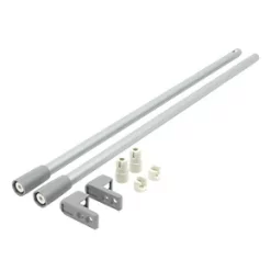 Hafele Drawer Rail Set Grey 450mm 2 Pack