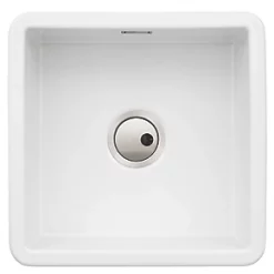 Abode Sandon 1 Bowl Fireclay Ceramic Kitchen Sink 460 x 194mm