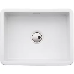 Abode Sandon 1 Bowl Fireclay Ceramic Kitchen Sink 595 x 194mm