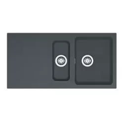 Franke Titan 1.5 Bowl Composite Kitchen Sink Graphite Reversible 500 x 200mm