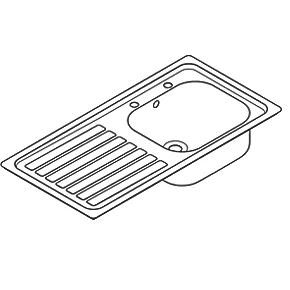 Franke 1 Bowl Stainless Steel Inset Kitchen Sink 1015 x 200mm 5 Franke 1 Bowl Stainless Steel Inset Kitchen Sink 1015 x 200mm - Image 3