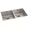 Abode Matrix 2 Bowl Stainless Steel Undermount & Inset Kitchen Sink 740 x 440mm -Cabinet Hardware shop 277RK P