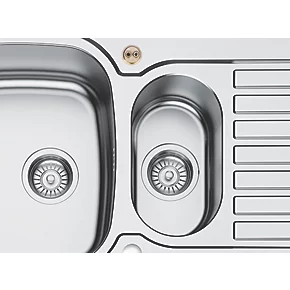 Bristan Inox 1.5 Bowl Stainless Steel Easyfit Universal Kitchen Sink 1000 x 500mm 4 Bristan Inox 1.5 Bowl Stainless Steel Easyfit Universal Kitchen Sink 1000 x 500mm - Image 2
