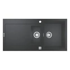 Grohe K500 1.5 Bowl Granite Composite Sink Black Reversible 1000 x 500mm