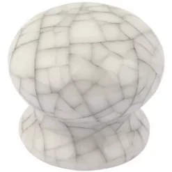 Smith & Locke Traditional Cabinet Door Knobs Porcelain Crackled Cream 38mm 2 Pack