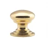 Carlisle Brass Victorian Cupboard Knob Polished Brass 32mm