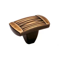 Siro Rectangular Textured Cabinet Pull Antique Brass 37mm
