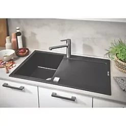 Grohe K500 1 Bowl Granite Composite Sink Black Reversible 860 x 500mm -Cabinet Hardware shop 366VY A1