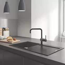 Grohe K500 1 Bowl Granite Composite Sink Black Reversible 860 x 500mm -Cabinet Hardware shop 366VY A2