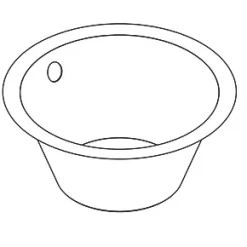 Franke 1 Bowl Stainless Steel Round Inset Sink 355 x 305mm 7 Franke 1 Bowl Stainless Steel Round Inset Sink 355 x 305mm -Cabinet Hardware shop 36817 A2