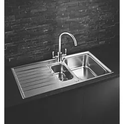 Franke Ascona 1.5 Bowl Stainless Steel Inset Sink 1000 x 510mm -Cabinet Hardware shop 37197 A4