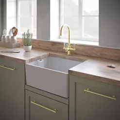 ETAL Comite 1 Bowl Granite Composite Belfast Kitchen Sink 595 x 445 x 250mm 7 ETAL Comite 1 Bowl Granite Composite Belfast Kitchen Sink 595 x 445 x 250mm -Cabinet Hardware shop 371RG A2