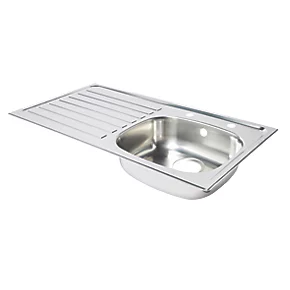 1 Bowl Stainless Steel Kitchen Sink & Right-Hand Drainer 940 x 490mm 5 1 Bowl Stainless Steel Kitchen Sink & Right-Hand Drainer 940 x 490mm - Image 3