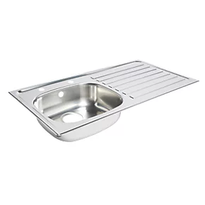 1 Bowl Stainless Steel Kitchen Sink & Right-Hand Drainer 940 x 490mm 3 1 Bowl Stainless Steel Kitchen Sink & Right-Hand Drainer 940 x 490mm