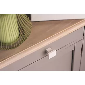 Decorative Square Cabinet Knobs White 30mm 6 Pack 4 Decorative Square Cabinet Knobs White 30mm 6 Pack - Image 2