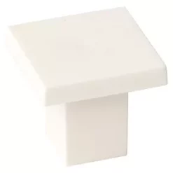 Decorative Square Cabinet Knobs White 30mm 6 Pack