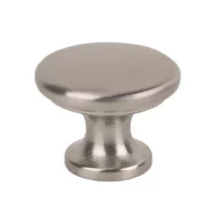 Traditional Classic Disc Knobs Satin Nickel 30mm 2 Pack
