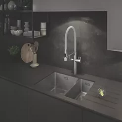 Abode Matrix 1.5 Bowl Stainless Steel Undermount & Inset Kitchen Sink LH 580 x 440mm 9 Abode Matrix 1.5 Bowl Stainless Steel Undermount & Inset Kitchen Sink LH 580 x 440mm -Cabinet Hardware shop 457RK A2