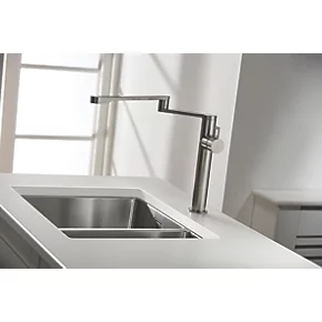 Abode Matrix 1.5 Bowl Stainless Steel Undermount & Inset Kitchen Sink LH 580 x 440mm 6 Abode Matrix 1.5 Bowl Stainless Steel Undermount & Inset Kitchen Sink LH 580 x 440mm - Image 4