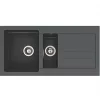 Abode Xcite 1.5 Bowl Granite Composite Kitchen Sink Black Metallic Reversible 1000 x 500mm -Cabinet Hardware shop 459PH P