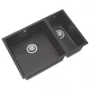 ETAL Comite 1.5 Bowl Granite Composite Kitchen Sink Matt Black Left-Hand 670 x 440mm -Cabinet Hardware shop 488RG P