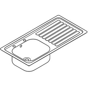 Franke 1 Bowl Stainless Steel Inset Kitchen Sink 1015 x 200mm 5 Franke 1 Bowl Stainless Steel Inset Kitchen Sink 1015 x 200mm - Image 3