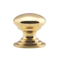 Carlisle Brass Victorian Cupboard Knob Polished Brass 38mm