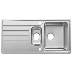 Apollonia 1.5 Bowl Stainless Steel Reversible Sink & Drainer 1000 x 500mm