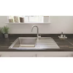 Apollonia 1 Bowl Stainless Steel Reversible Sink & Drainer 864 x 500mm 7 Apollonia 1 Bowl Stainless Steel Reversible Sink & Drainer 864 x 500mm -Cabinet Hardware shop 570PG A2