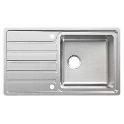 Apollonia 1 Bowl Stainless Steel Reversible Sink & Drainer 864 x 500mm