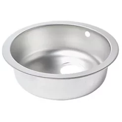 1 Bowl Stainless Steel Round Kitchen Sink 450 x 450mm -Cabinet Hardware shop 5859K A2