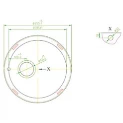 1 Bowl Stainless Steel Round Kitchen Sink 450 x 450mm -Cabinet Hardware shop 5859K A3
