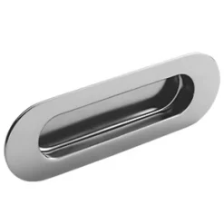 Eurospec Oval Flush Pull Handle 120mm Polished Stainless Steel