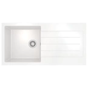 ETAL Comite 1 Bowl Granite Composite Kitchen Sink White Reversible 1000 x 500mm 4 ETAL Comite 1 Bowl Granite Composite Kitchen Sink White Reversible 1000 x 500mm - Image 2