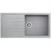 Bristan Quartz 1 Bowl Resin Composite Kitchen Sink & Reversible Drainer Grey Left or Right-Handed 1000 x 500mm